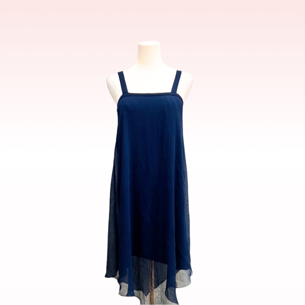 THE MAN REPELLER x PJK Blue Shift Dress (Sz XS)
